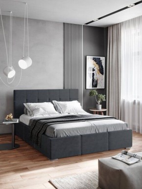 Интерьерная Кровать Рио 1.6 Ортопед ПМ с ящиком Серый в Елабуге - elabuga.mebel24.online | фото