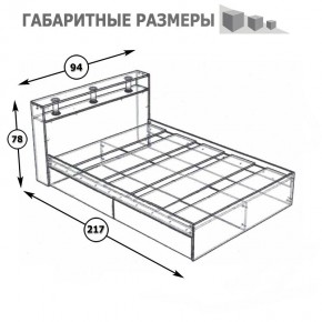 Камелия Кровать 0900, цвет венге/дуб лоредо, ШхГхВ 93,5х217х78,2 см., сп.м. 900х2000 мм., без матраса, основание есть в Елабуге - elabuga.mebel24.online | фото 4