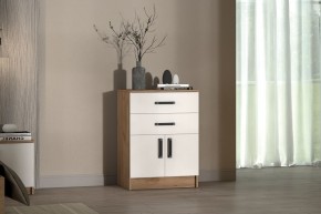 Комод Эконом (Дуб крафт золотой/Белый текстурный) в Елабуге - elabuga.mebel24.online | фото 3