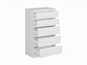 Комод КАСТОР с пятью ящиками, цвет белый в Елабуге - elabuga.mebel24.online | фото 2