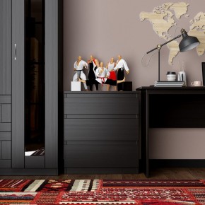 Комод КАСТОР с тремя ящиками, цвет Дуб Венге в Елабуге - elabuga.mebel24.online | фото 3