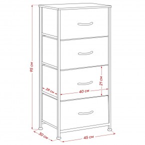 Комод Leset Линкс 4 ящ. (к/з), Каркас Белый, ящики Белые в Елабуге - elabuga.mebel24.online | фото 8