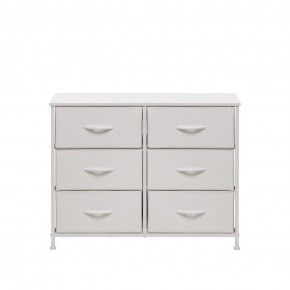 Комод Leset Линкс 6 ящ. (к/з), Каркас Белый, ящики Белые в Елабуге - elabuga.mebel24.online | фото 1