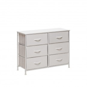 Комод Leset Линкс 6 ящ. (к/з), Каркас Белый, ящики Белые в Елабуге - elabuga.mebel24.online | фото 3