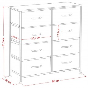 Комод Leset Линкс 8 ящ. (к/з), Каркас Белый, ящики Белые в Елабуге - elabuga.mebel24.online | фото 8