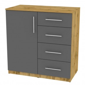 Комод "Калисто (K17)" ручка рейлинг (ДВ-Графит) в Елабуге - elabuga.mebel24.online | фото