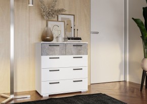Комод Стандарт-5 NEW (белый/цемент светлый) в Елабуге - elabuga.mebel24.online | фото 3