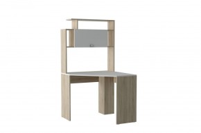 Компьютерный стол №11 (Дуб Сонома/Белый глянец) в Елабуге - elabuga.mebel24.online | фото 3