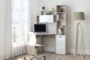 Компьютерный стол №11 (Дуб Сонома/Белый глянец) в Елабуге - elabuga.mebel24.online | фото 4