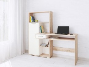 Компьютерный стол Квартет-8 дуб сонома/белый в Елабуге - elabuga.mebel24.online | фото