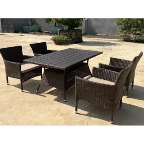 Комплект мебели из иск. ротанга AM-196B/T196 Brown 4Pcs (4+1) в Елабуге - elabuga.mebel24.online | фото 3