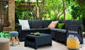 Комплект мебели угловой Корфу Релакс Сет (CORFU II RELAX SET) графит в Елабуге - elabuga.mebel24.online | фото 3
