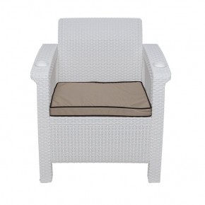 Комплект на балкон Yalta Premium Balcony Set (Ялта) белый (+подушки под спину) в Елабуге - elabuga.mebel24.online | фото 5