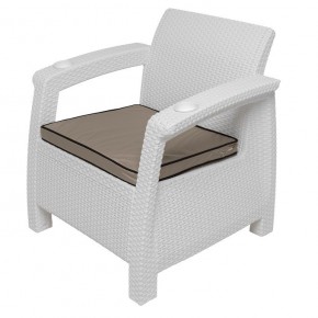 Комплект на балкон Yalta Premium Balcony Set (Ялта) белый (+подушки под спину) в Елабуге - elabuga.mebel24.online | фото 6