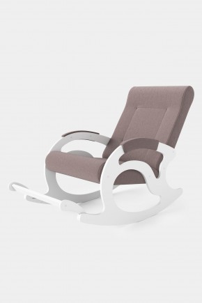 Кресло-качалка Тироль 12-Т-КМ (ткань/белые) КОФЕ С МОЛОКОМ в Елабуге - elabuga.mebel24.online | фото 2