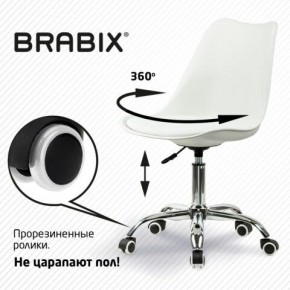 Кресло стул BRABIX "Eames MG-310 CH", хром, пластик белый, экокожа белая, 532923 в Елабуге - elabuga.mebel24.online | фото 7