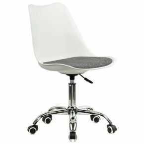 Кресло стул BRABIX "Eames MG-310 CH", хром, пластик белый, ткань серая, 532924 в Елабуге - elabuga.mebel24.online | фото 2