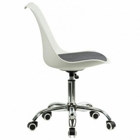 Кресло стул BRABIX "Eames MG-310 CH", хром, пластик белый, ткань серая, 532924 в Елабуге - elabuga.mebel24.online | фото 3