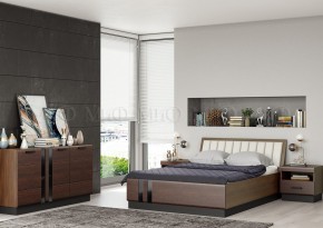МАГНОЛИЯ Кровать 1600 с основанием и ПМ (Дерево/орех) в Елабуге - elabuga.mebel24.online | фото 2