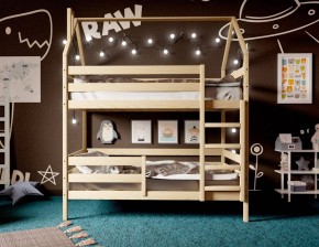 Кровать-домик двухъярусная 80*160 без покраски в Елабуге - elabuga.mebel24.online | фото 2