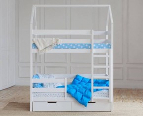 Кровать-домик двухъярусная 80*190 Белый в Елабуге - elabuga.mebel24.online | фото 5