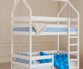 Кровать-домик двухъярусная 80*190 Белый в Елабуге - elabuga.mebel24.online | фото 6