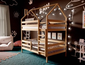 Кровать-домик двухъярусная 80*190 без покраски в Елабуге - elabuga.mebel24.online | фото 2