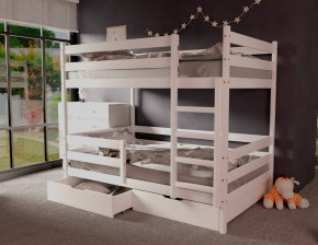 Кровать двухъярусная без крыши 80*190 Белый в Елабуге - elabuga.mebel24.online | фото