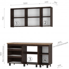 Кухня Энигма 1.6 м (венге/дуб каньон) в Елабуге - elabuga.mebel24.online | фото 4