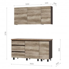 Кухня Энигма 1.6 м (венге/дуб каньон) в Елабуге - elabuga.mebel24.online | фото 5