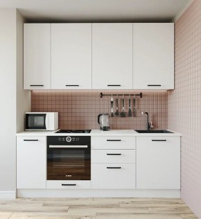 Кухонный гарнитур Белый Глянец 2200 h950 (Стол. 26мм) в Елабуге - elabuga.mebel24.online | фото