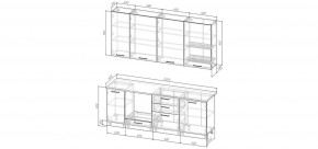 Кухонный гарнитур Белый Глянец 2200 h950 (Стол. 26мм) в Елабуге - elabuga.mebel24.online | фото 2