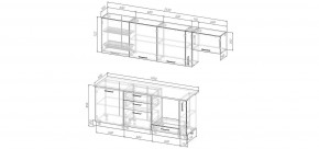 Кухонный гарнитур Белый Глянец 2550 (Стол. 38мм) в Елабуге - elabuga.mebel24.online | фото 2