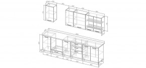 Кухонный гарнитур Белый Глянец 2800 (Стол. 38мм) в Елабуге - elabuga.mebel24.online | фото 2