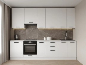 Кухонный гарнитур Белый Глянец 3000 h950 (Стол. 38мм) в Елабуге - elabuga.mebel24.online | фото