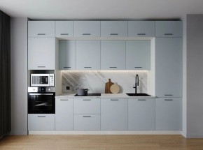 Кухонный гарнитур Смоки 3400 (Стол. 26мм) в Елабуге - elabuga.mebel24.online | фото 1