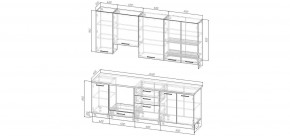 Кухонный гарнитур Старое Дерево 2400 h950 (Стол. 38мм) в Елабуге - elabuga.mebel24.online | фото 2