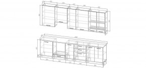 Кухонный гарнитур Старое Дерево 3000 h950 (Стол. 38мм) в Елабуге - elabuga.mebel24.online | фото 2