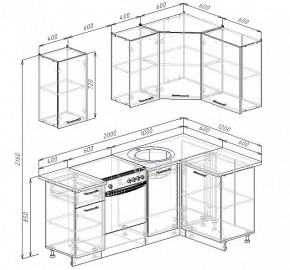 Кухонный гарнитур угловой Бланка 2000х1200 (Стол. 38мм) в Елабуге - elabuga.mebel24.online | фото 2