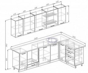 Кухонный гарнитур угловой Бланка 2600х1600 (Стол. 38мм) в Елабуге - elabuga.mebel24.online | фото 2