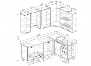 Кухонный гарнитур угловой Дели 2200*1600 (Стол. 26мм) в Елабуге - elabuga.mebel24.online | фото 2