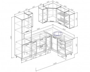 Кухонный гарнитур угловой Капри 2400х1600 (Стол. 26мм) в Елабуге - elabuga.mebel24.online | фото 2