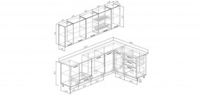 Кухонный гарнитур угловой Капри 2600х1600 (Стол. 26мм) в Елабуге - elabuga.mebel24.online | фото 1