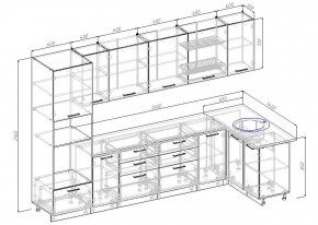 Кухонный гарнитур угловой Капри 3200х1400 (Стол. 26мм) в Елабуге - elabuga.mebel24.online | фото 3