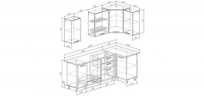 Кухонный гарнитур угловой Смоки 2200*1000 (Стол. 38 мм) в Елабуге - elabuga.mebel24.online | фото 2