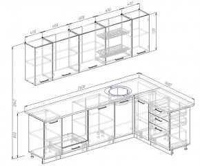 Кухонный гарнитур угловой Вегас 2600*1600 (Стол. 38мм) в Елабуге - elabuga.mebel24.online | фото 2