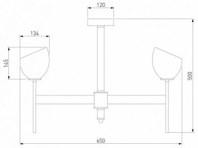 Люстра на штанге Eurosvet Arrista 60130/6 латунь Smart в Елабуге - elabuga.mebel24.online | фото 2