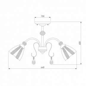 Люстра на штанге Eurosvet Floranse 30155/5 античная бронза в Елабуге - elabuga.mebel24.online | фото 3