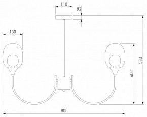 Люстра на штанге Eurosvet Spritz 70217/8 латунь в Елабуге - elabuga.mebel24.online | фото 5