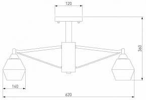 Люстра на штанге Eurosvet Takara 70135/5 кофе в Елабуге - elabuga.mebel24.online | фото 2